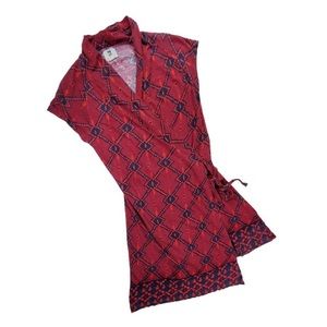 Quicksilver Red and Navy Print Dress